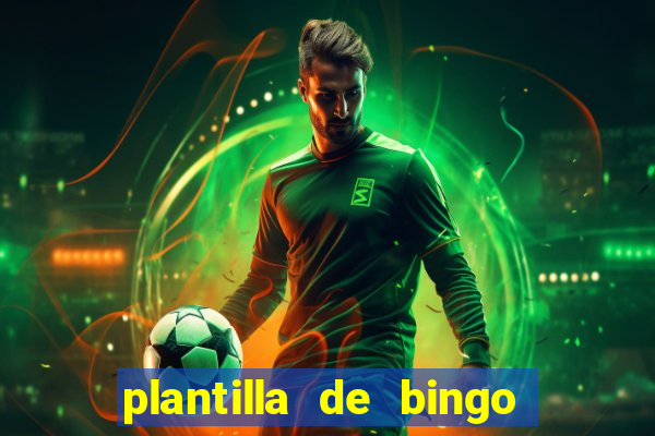 plantilla de bingo para editar