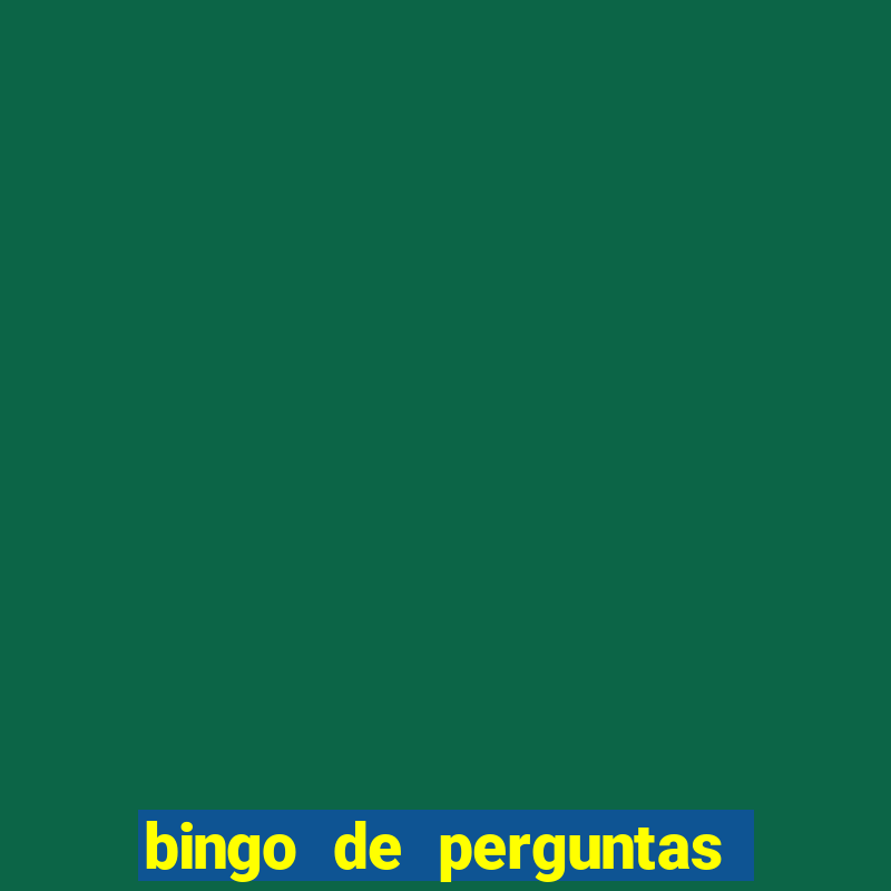 bingo de perguntas e respostas