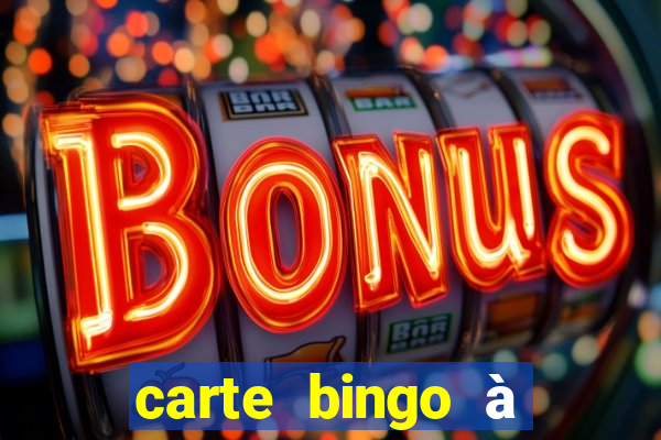 carte bingo à imprimer gratuit