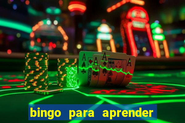 bingo para aprender a leer