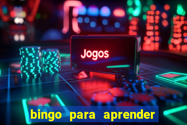 bingo para aprender a leer