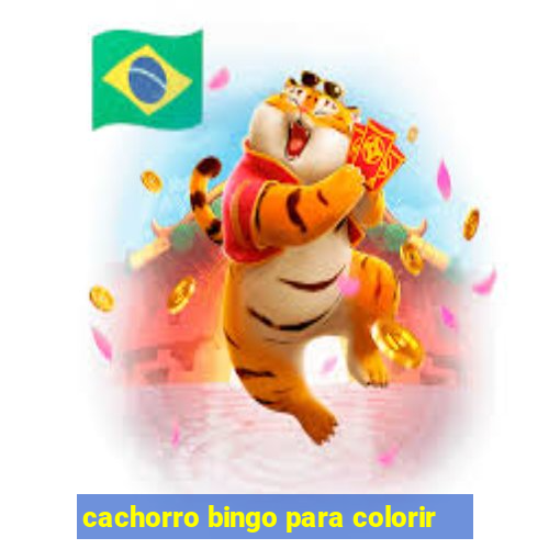 cachorro bingo para colorir